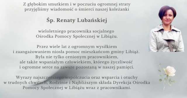Pożegnanie Śp. Renaty Lubańskiej