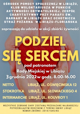 Plakat promujący akcję Podziel się Sercem