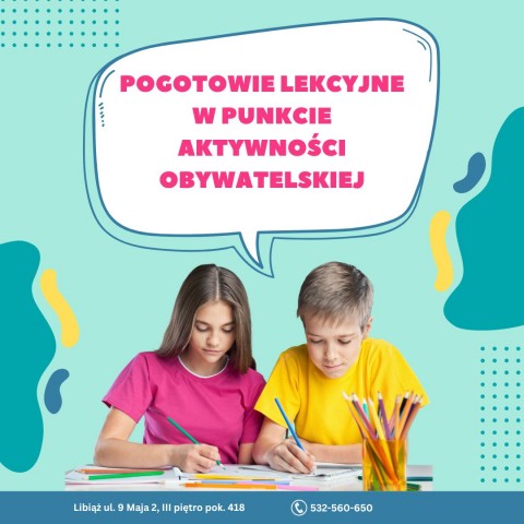 Plakat pogotowie lekcyjne