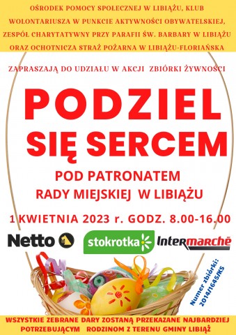 Plakat promujący akcję charytatywną Podziel się sercem